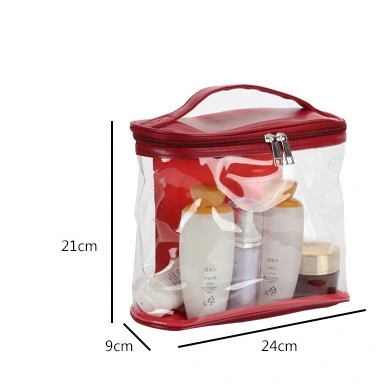 Hot Sale PVC Splash Proof Travel Makeup Toiletry Bag Transparent Makeup Bag Cosmetic Bag