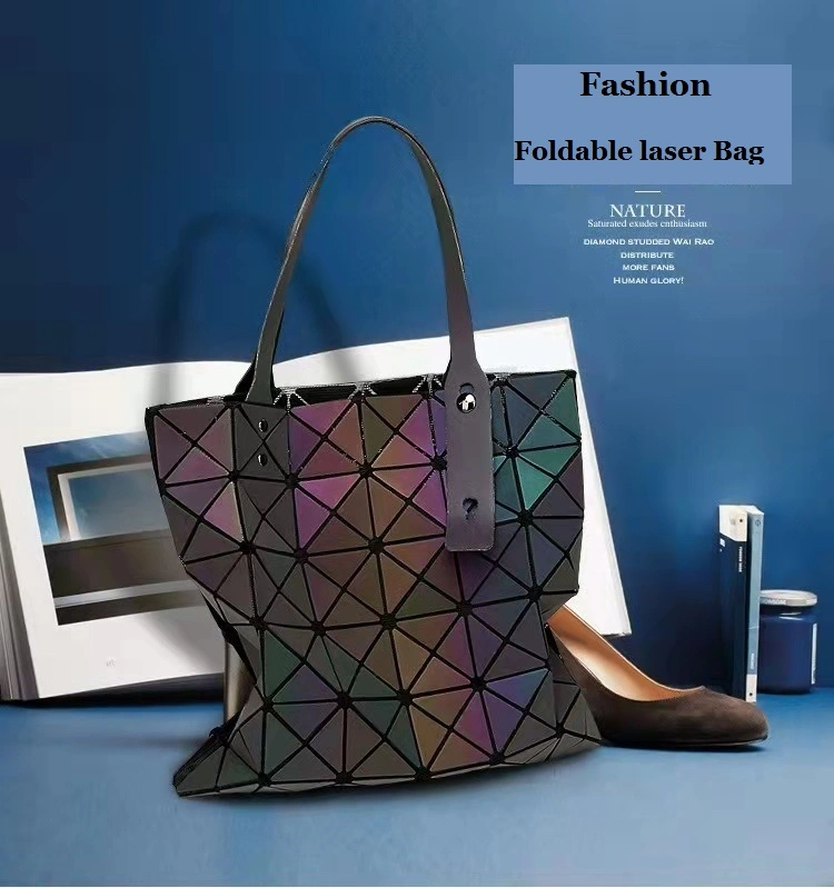 Designer Geometric Tote Bags Fashion Lady Handbags with Holographic Reflective for Daily, Shopping, Business RS-Cn1291-8
