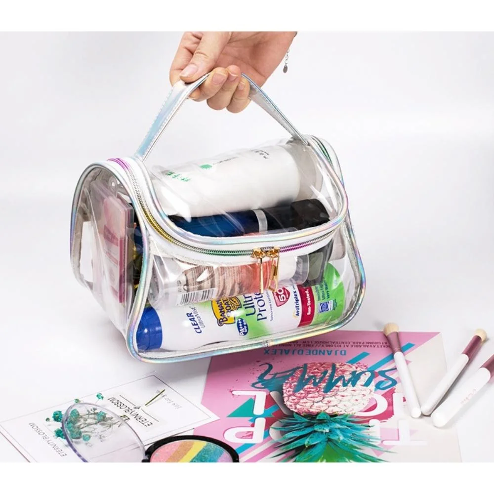 Waterproof Transparent Storage Container Travel Toiletry PVC Cosmetic Bags Transparent Makeup Bags Organizer Handbag Wbb21151