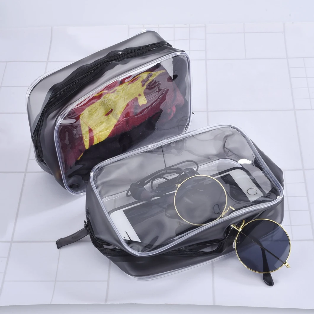 High Quality TPU/ PVC/ EVA Transparent Travel Toiletry Makeup Bags Custom Makeup Bag Zipper Clear Cosmetic Bag