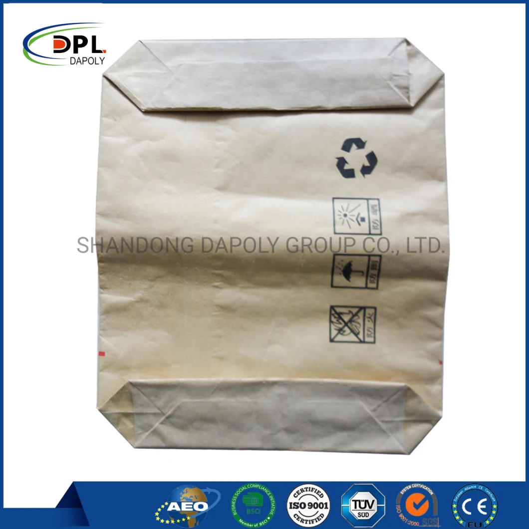 25kg Kraft Paper Plastic Compound Cement Bag for Bitumen, Mortar, Gypsum, Lime Global Sale