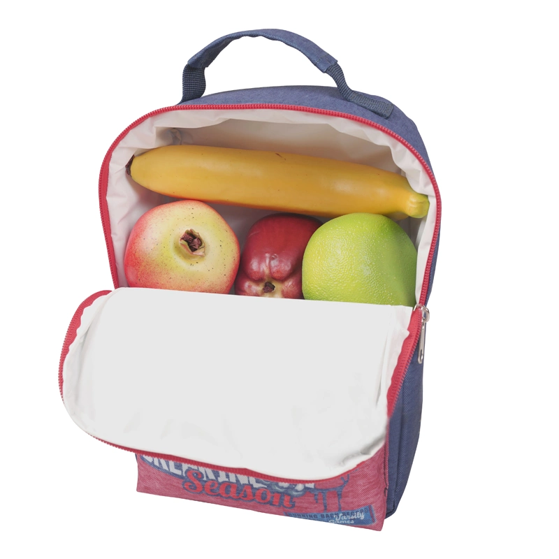 5-9 Years Kids Customized Sublimation Cartoon Printing Food Fruit Storage Luch Box Insulated Thermarl Cooler Bag with PEVA Lining