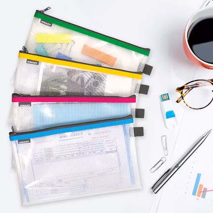 22.5*12.5cm Desktop Cartoon EVA Mesh Pencil Bag with Zipper