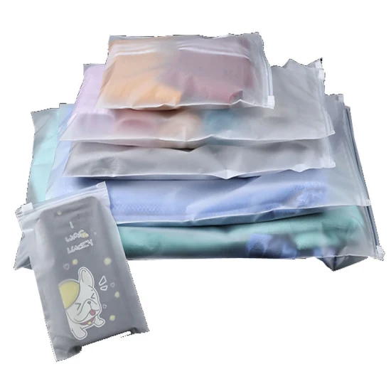 Whole Custom Zip Lock Bags with Logo Clothing Packaging EVA Bag Printed Tshirt Plastic Bag